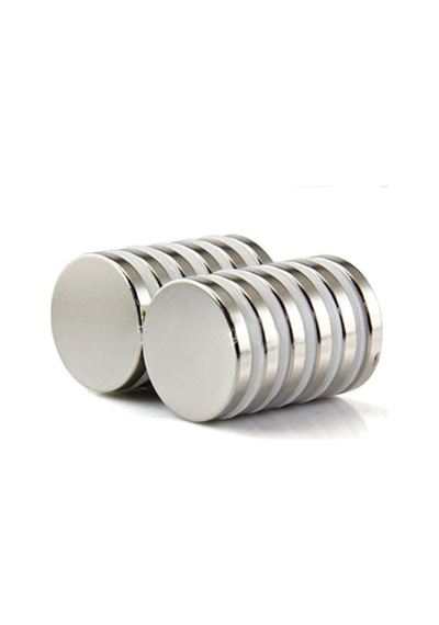 Dünya Magnet 10 Adet 20mm X 2mm Yuvarlak Güçlü Neodyum Mıknatıs