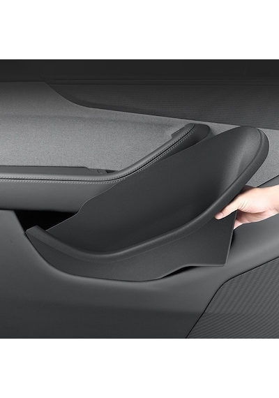 Tesla Model Y Juniper İçin Uyumlu Araç Kapı Kolçak Kaplama Koruma - 4 Lü Set Siyah
