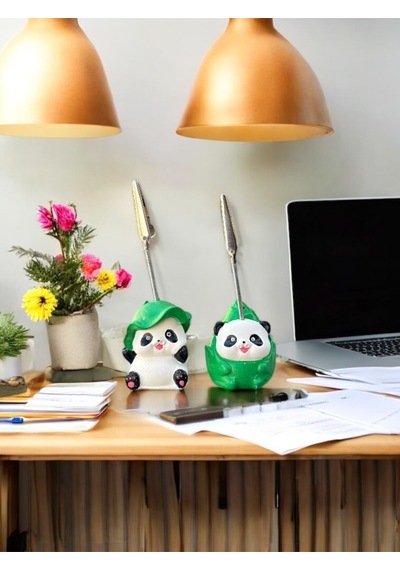 2'li Kawaii Sevimli Bambu Temalı Panda Fotoğraf Ve Not Tutucu - Ofis Masa Not Tutacağı Çok Renkli