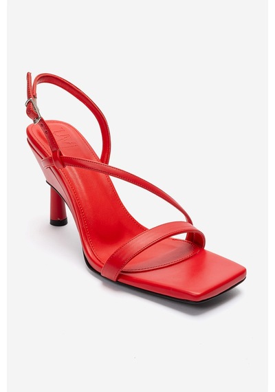 Luvishoes Jolene Kırmızı Cilt Kadın Topuklu Ayakkabı
