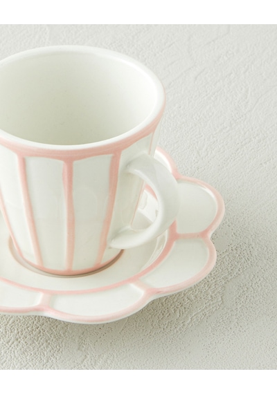 English Home Soft Cloud Stoneware 4 Parça 2 Kişilik Kahve Fincan Takımı 70 Ml Açık Pembe