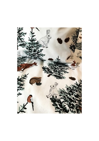 Winter Forest Kış Temalı %100 Pamuk Tek Kişilik Nevresim Seti 2 Parça 160 X 220 Cm Çok Renkli