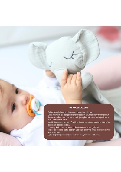 Oeko-tex %100 Pamuk Müslin Uyku Arkadaşı Bpa Free, 0+ Ay Uyku Arkadaşı