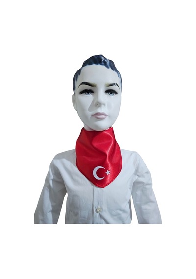 Kostüm Sarayı Ay Yıldızlı Fular Kırmızı