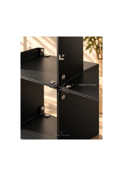 Node Modüler Metal Masaüstü Organizer Çok Amaçlı Düzenleyici Tekli Modül 16x16 Cm Siyah - 943943374 Siyah