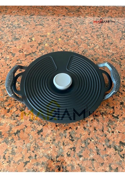 Makkam Home Silikon Tencere Kapağı, Tava Kapağı, Isı Koruyucu, Vakumlu Kapak, Muhafaza Kapağı Siyah, 23cm Diğer