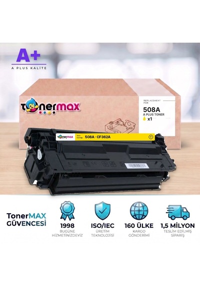 Hp 508a Cf362a Sarı Uyumlu Toner A Plus / Color Laserjet Enterprise M552 / M553 / Mfp M577