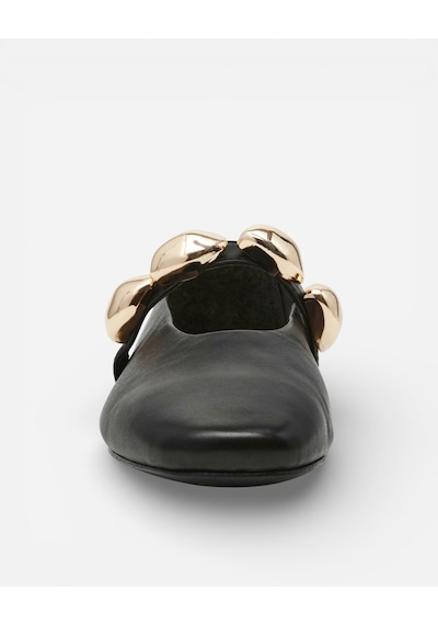 Steve Madden Poppın Black Leat Kadın Siyah Babet Poppın