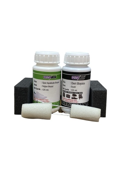 Point Care Beyaz Siyah 2'Li Set Spor Ayakkabı Boyası, Deri Boyası (548461291)