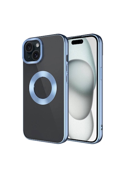 Apple Uyumlu iPhone 15 Kılıf Tek Kamera Çerçeveli Logo Gösteren Omega Kılıf