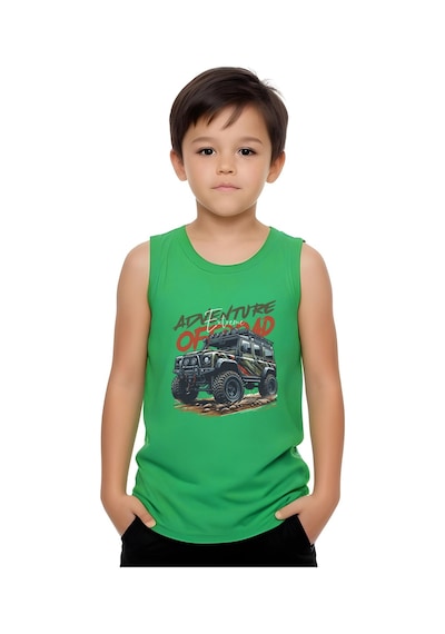 Fyk Kids Erkek Çocuk Advanture Baskılı Alt-üst Takım Yeşil