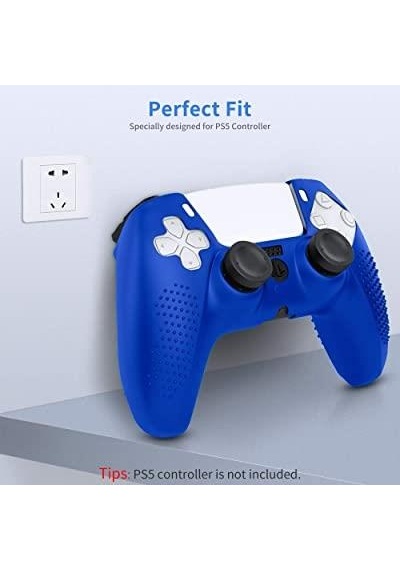 Mavi Playstation 5 Ps5 Kol Kılıfı Dualshock 5 Kabartmalı Kılıf