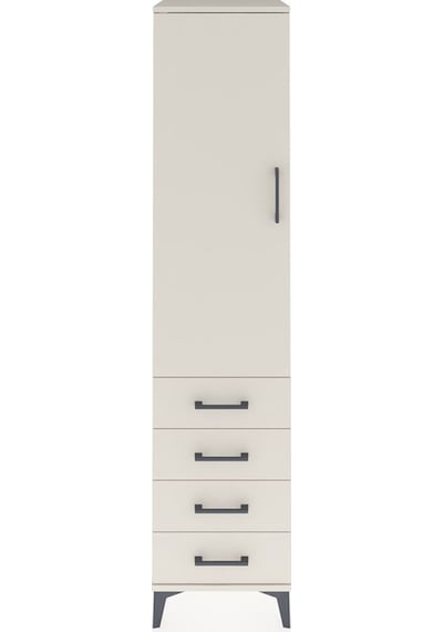 Hyperion Dolap Tek Raflı 4 Çekmeceli Tek Askılı 44x44x195 Aytaşı-aytaşı Aytası