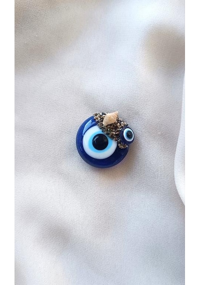 Magnet Nazar Boncuğu Deniz Kabuklu Magnet Mıknatıslı Buzdolabı Süsü 3 Cm