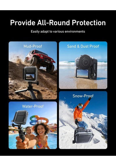 Osmo Nano Uyumlu Su Geçirmez Kılıf 60m , Osmo Nano Waterproof Dive Case