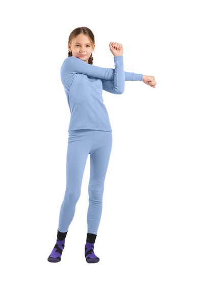 Odlo Odlo Active Warm Kids Bl Top Crew Neck L/s Unisex Çocuk Mavi Içlik Üst 5509 Mavi