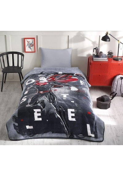 Özdilek Superman Steel Lisanslı Tek Kişilik Çocuk Battaniyesi 160x220