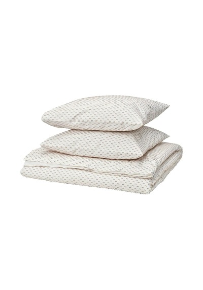 Ikea Bandknıppe Çift Kişilik Nevresim Takımı 220 X 240 Cm Beyaz - Bej Bej - Beyaz