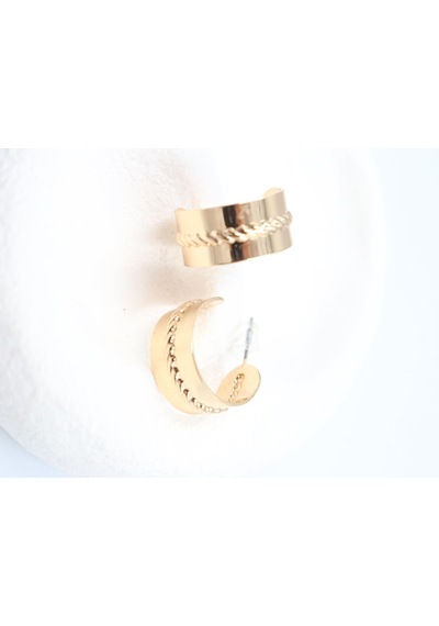 Gold Çelik Küpe 2 Cm Çok Renkli