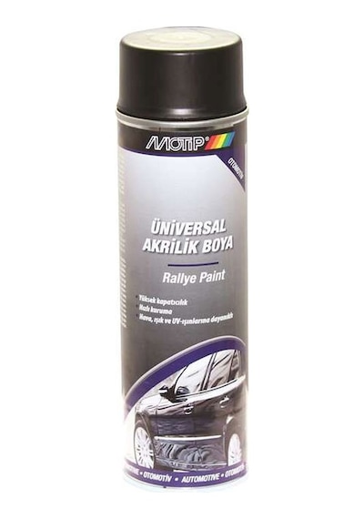 Boya Mat Siyah Universal Sprey 500ml Motip