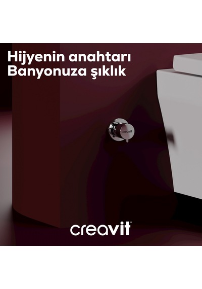 Creavit Aç Kapa Ara Kesme Valfi 1/2''-1/2'' Pprc Krom Ms.ac40p