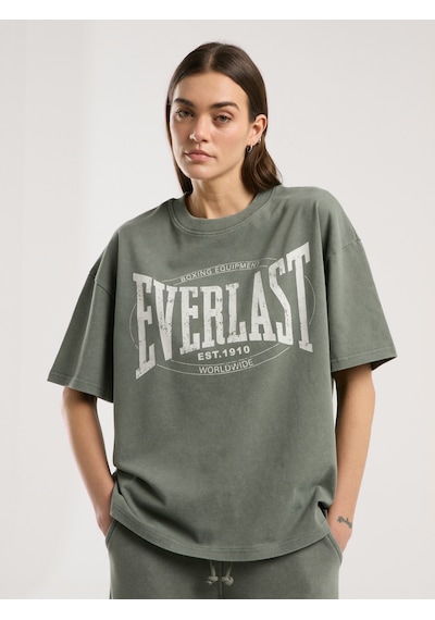 Everlast Authentic Boxing Wmn Oversize Haki Kadın Tişört Haki