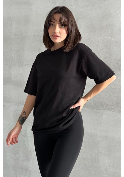 Kadın Oversize T-shirt Siyah