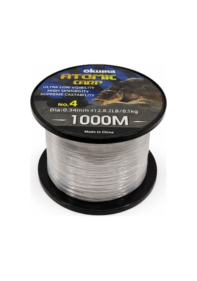 Okuma Atomic Carp Nylon Clear Color 1000m Misina 0.31mm