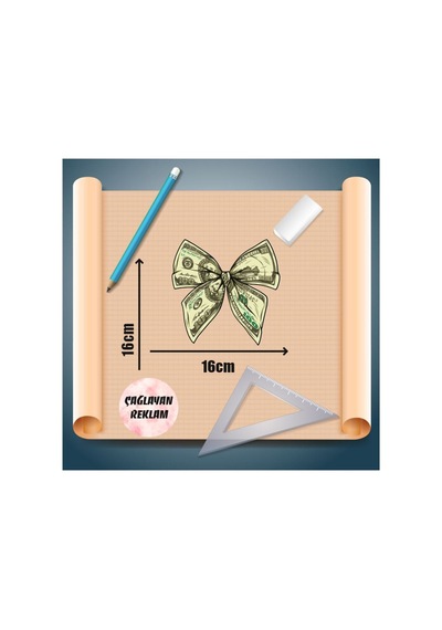 Papyon Dolar Oto, Motorsiklet, Kask, Laptop Sticker 16x16 Cm