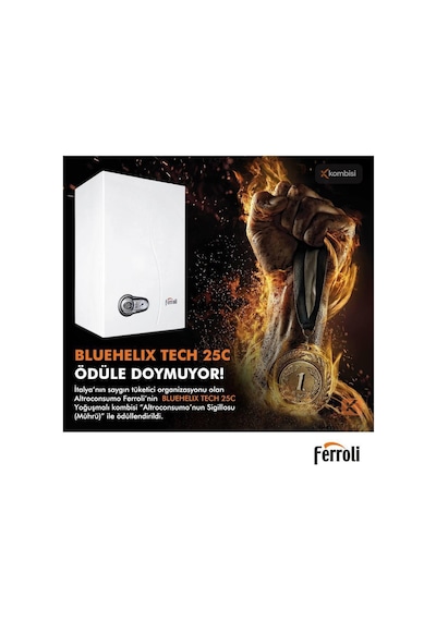 Ferroli Bluehelix Tech 25C 25 kW 22.000 Kcal/h Yoğuşmalı Hermetik Kombi