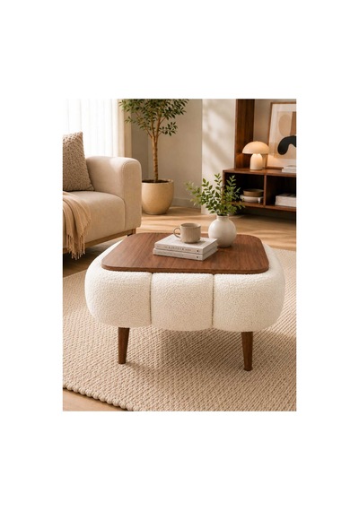 Aura Wellsoft Kumaş Kaplamalı Sehpa Salon Orta Sehpa Berjer Sehpa 42x52 Cm Beyaz Beyaz Aura Wellsoft Kumaş Kaplamalı Sehpa Salon Orta Sehpa Berjer Sehpa 42x52 Cm Beyaz Beyaz