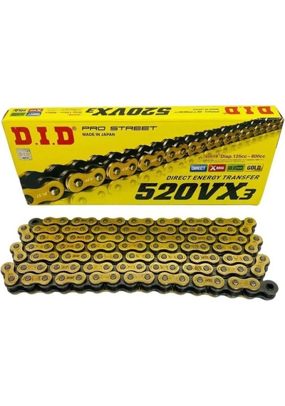 Did 520-106vx3 2023-2024 Cfmoto 450sr Uyumlu Zincir Vx3 Xring Gold Sarı Renk