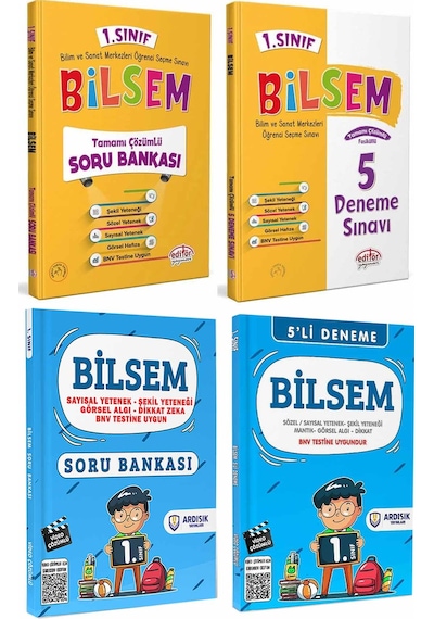 Editör Yayınevi 1. Sınıf Bilsem Soru Bankası Ve Deneme Sınavı Seti 4 Kitap