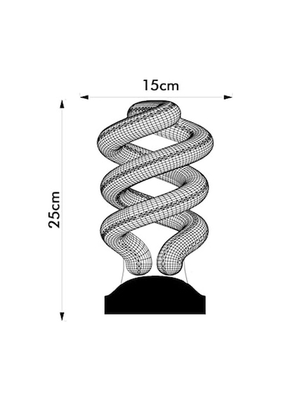 3 Boyutlu 3d Görünümlü Helezon Led Lamba Genel
