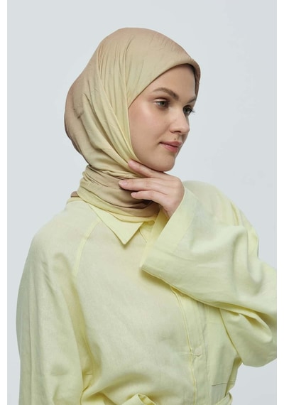 Moda Kaşmir Mirora Desen Bambu Eşarp Butter Yellow