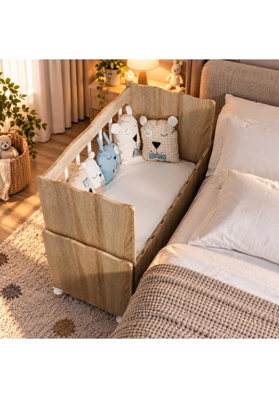 Sonomo Çekmeceli Sallanır Anne Yanı Bebek Beşiği Yatak Dahildir Genel
