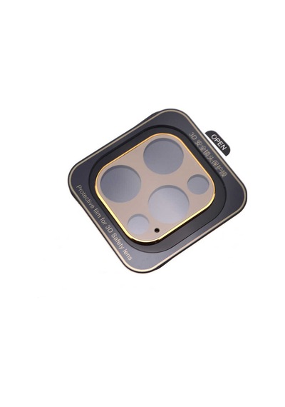 Apple Uyumlu iPhone 12 Pro Max Zore Kamera Koruyucu-Gold Gold