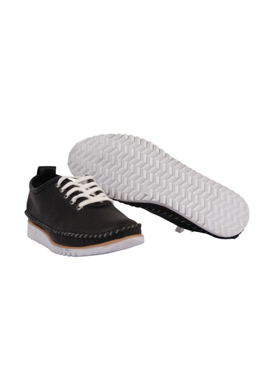 Napa Shoes Kadın Bağcıklı Delikli Rahat Taban Hafif Casual Ayakkabı Napa-60l Siyah
