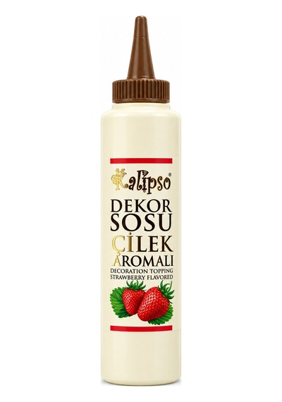 Ovalette Kalipso Çilek Aromalı Dekor Sos 750 Gr