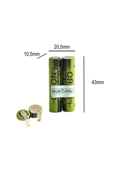 Propil 2.4v Aaa Ni-mh 1000mah Traş Makinası Pili İnce Pilli