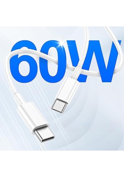 Type C-c, 1metre, 60watt Pd Hızlı Şarj Kablosu, Tpe Dış Yüzey, İphone 15/16/17 Ve Android İçin, Iph 1ad X 1metre Açık Gri
