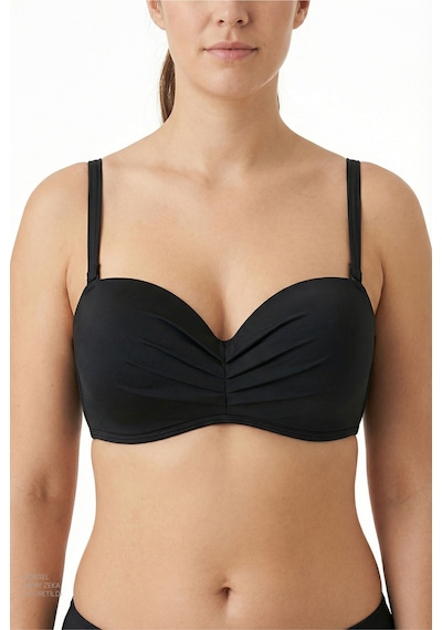 Penti Siyah Lotus Straplez Bikini Üstü