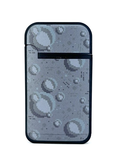 Zengaz Cool Tasarım Jet Alev Çakmak - Water Drops 8bits Siyah