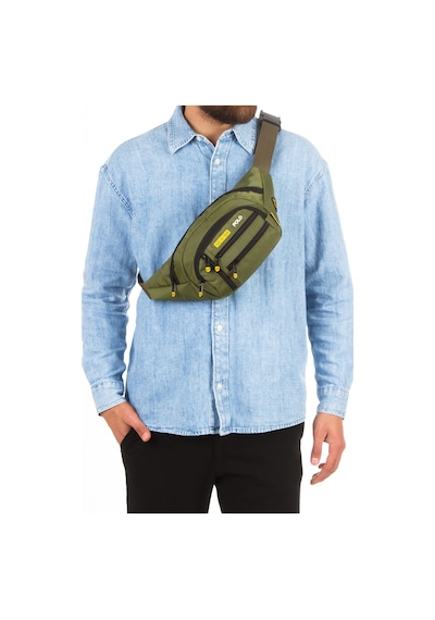Newish Polo Erkek Usb Kulaklık Çıkışlı Crossbody Çapraz Göğüs Omuz Ve Bel Çantası New328 Haki
