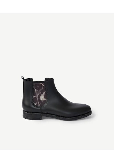 Yargıcı Leopar Baskılı Yağmur Botu 26kkay4062x 001 Siyah