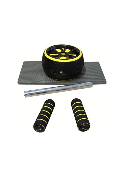 Premium Ew-20 Black-yellow Egzersiz Tekeri Siyah-sarı Set Hareket Bireysel