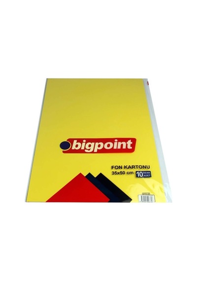 Bigpoint Fon Kartonu 35x50cm Karışık 10 Renk