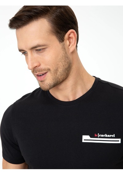 Bisiklet Yaka Slim Fit T-shirt-siyah Siyah
