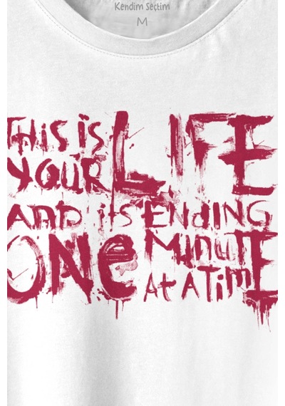 Fight Club This Is Your Life Tyler Durden Dövüş Kulübü Baskılı Tişört Unisex T-shirt 001