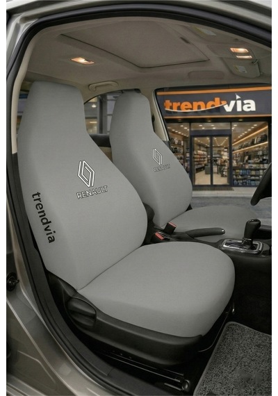 Renault Yeni Logolu Oto Koltuk Kılıfı Ön Arka Set Penye Universal Koltuk Koruyucu Servis Kılıfı 52330692
